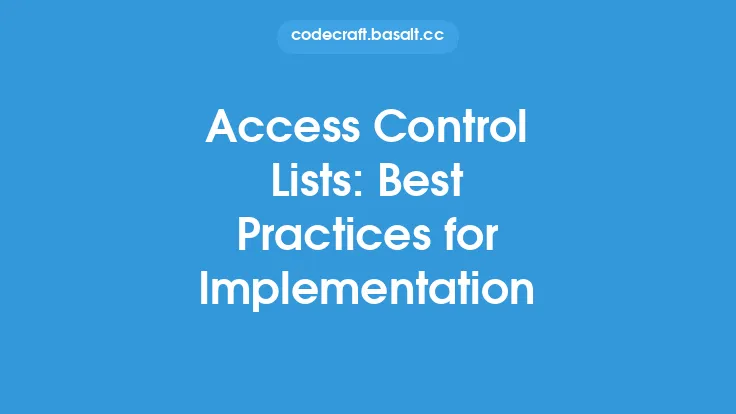 Access Control Lists: Best Practices for Implementation Thumbnail