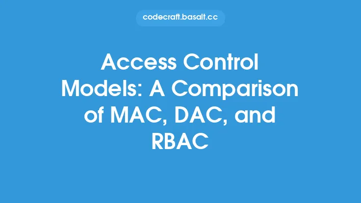 Access Control Models: A Comparison of MAC, DAC, and RBAC Thumbnail