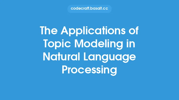 The Applications of Topic Modeling in Natural Language Processing Thumbnail