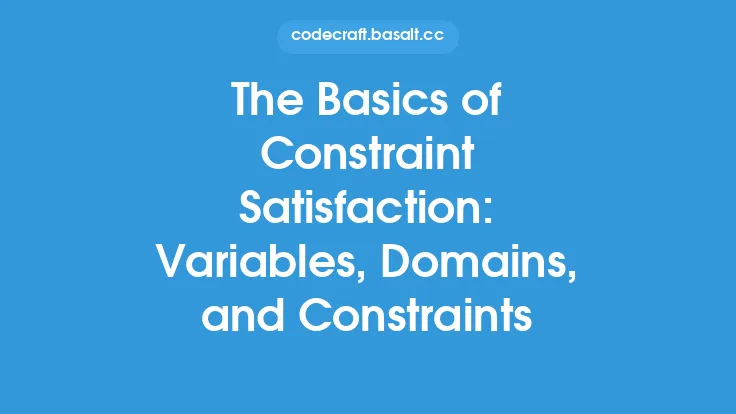 The Basics of Constraint Satisfaction: Variables, Domains, and Constraints Thumbnail