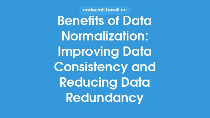 Benefits of Data Normalization: Improving Data Consistency and Reducing Data Redundancy Thumbnail