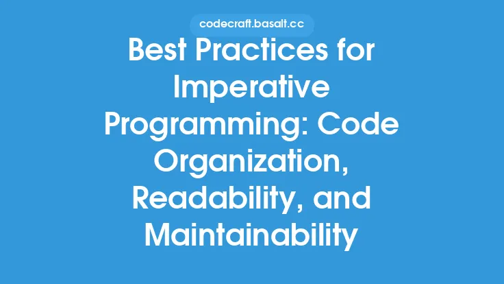 Best Practices for Imperative Programming: Code Organization, Readability, and Maintainability Thumbnail