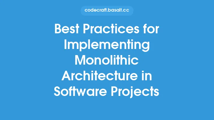 Best Practices for Implementing Monolithic Architecture in Software Projects Thumbnail