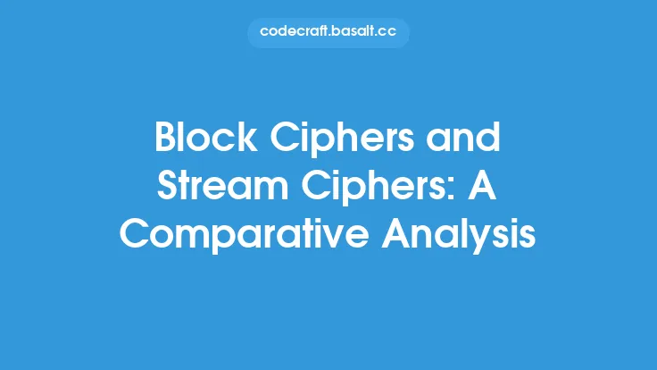 Block Ciphers and Stream Ciphers: A Comparative Analysis Thumbnail