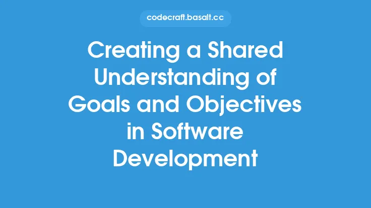 Creating a Shared Understanding of Goals and Objectives in Software Development Thumbnail