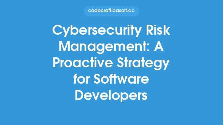 Cybersecurity Risk Management: A Proactive Strategy for Software Developers Thumbnail