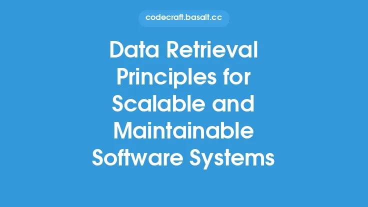 Data Retrieval Principles for Scalable and Maintainable Software Systems Thumbnail