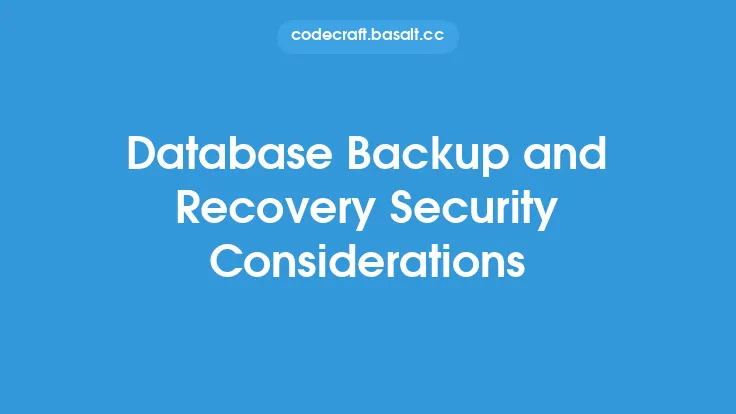 Database Backup and Recovery Security Considerations Thumbnail