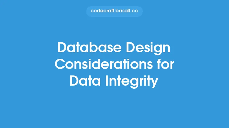 Database Design Considerations for Data Integrity Thumbnail
