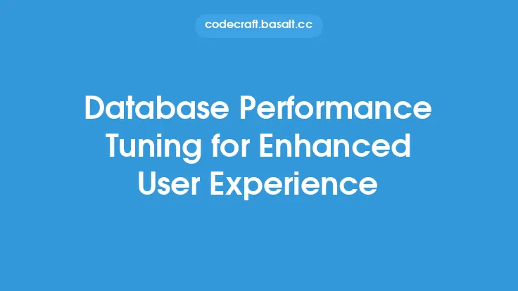 Database Performance Tuning for Enhanced User Experience Thumbnail