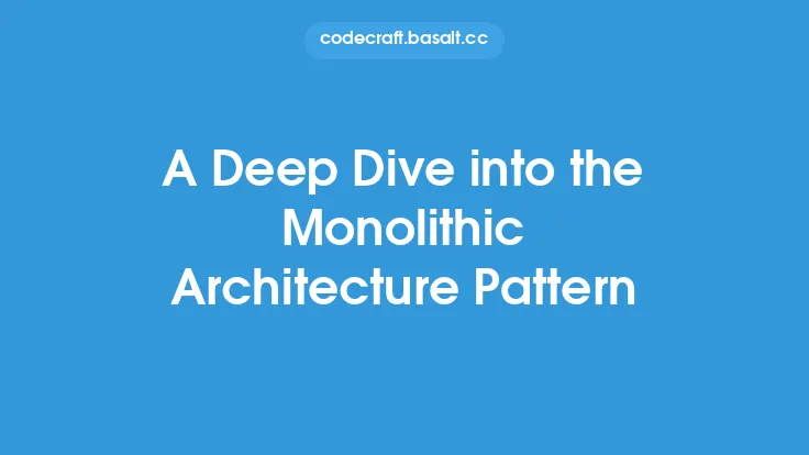A Deep Dive into the Monolithic Architecture Pattern Thumbnail