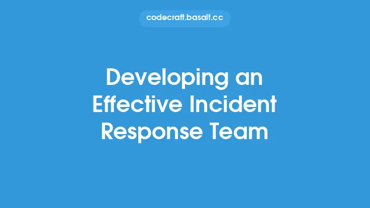 Developing an Effective Incident Response Team Thumbnail