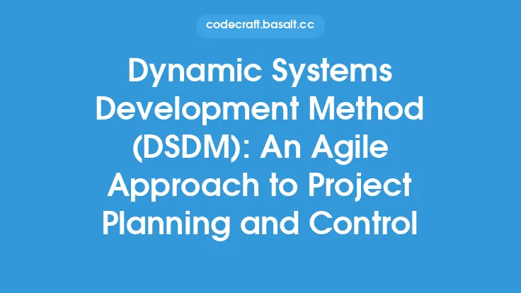 Dynamic Systems Development Method (DSDM): An Agile Approach to Project Planning and Control Thumbnail