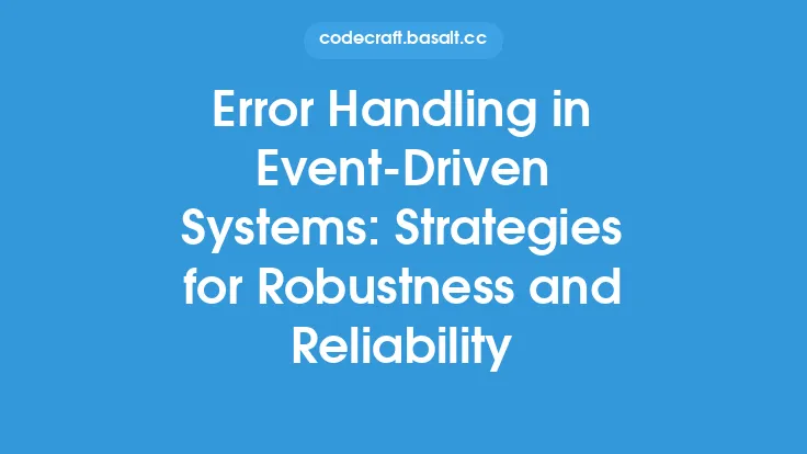 Error Handling in Event-Driven Systems: Strategies for Robustness and Reliability Thumbnail