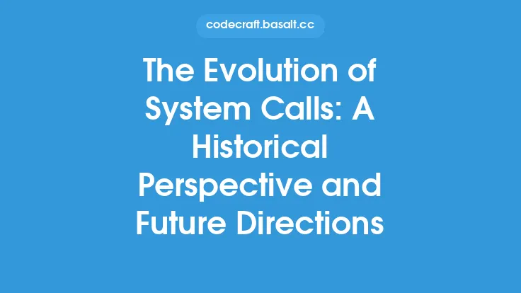The Evolution of System Calls: A Historical Perspective and Future Directions Thumbnail