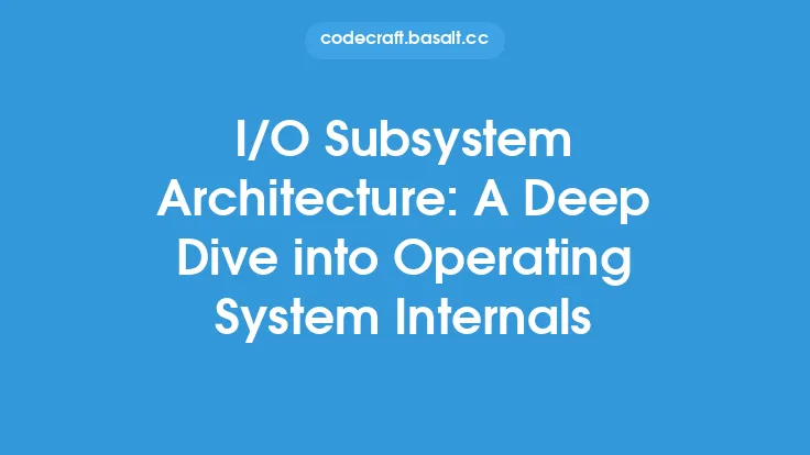I/O Subsystem Architecture: A Deep Dive into Operating System Internals Thumbnail