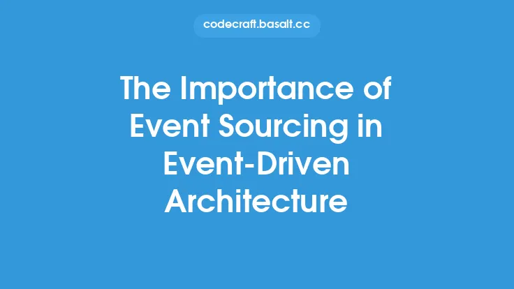 The Importance of Event Sourcing in Event-Driven Architecture Thumbnail