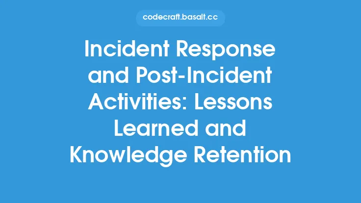 Incident Response and Post-Incident Activities: Lessons Learned and Knowledge Retention Thumbnail