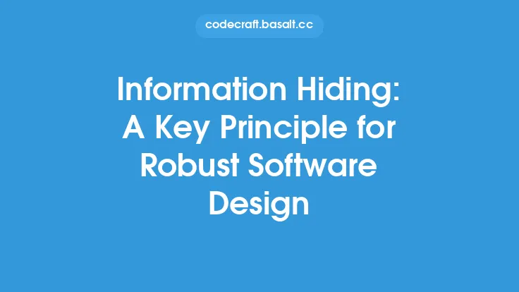 Information Hiding: A Key Principle for Robust Software Design Thumbnail