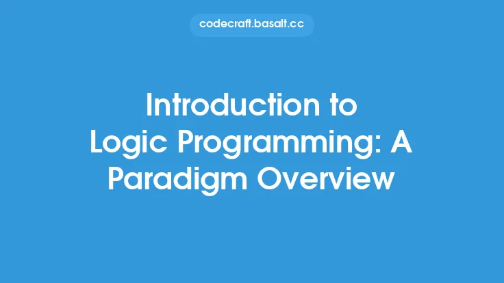Introduction to Logic Programming: A Paradigm Overview Thumbnail