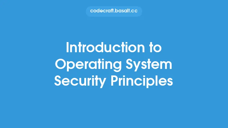 Introduction to Operating System Security Principles Thumbnail