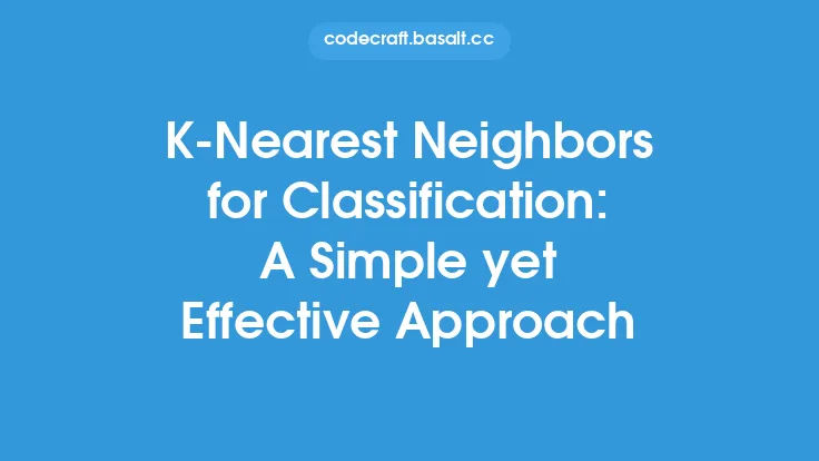 K-Nearest Neighbors for Classification: A Simple yet Effective Approach Thumbnail