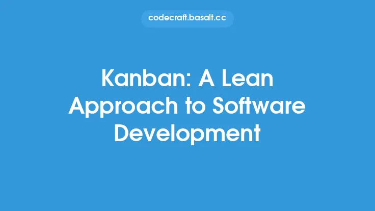 Kanban: A Lean Approach to Software Development Thumbnail