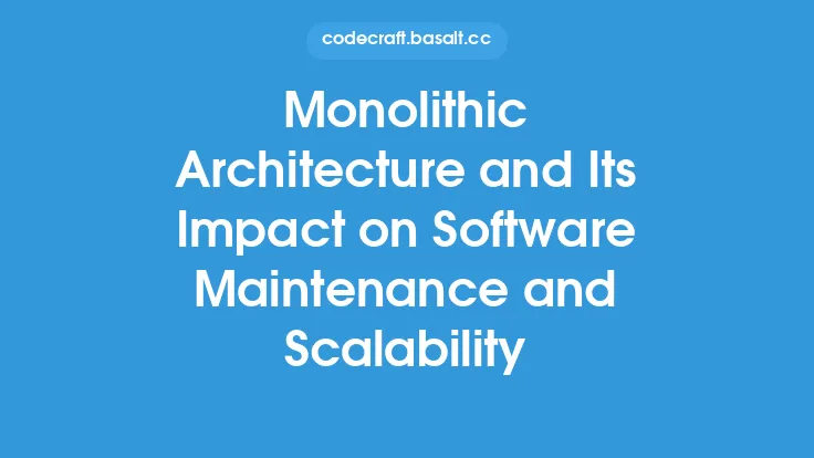 Monolithic Architecture and Its Impact on Software Maintenance and Scalability Thumbnail