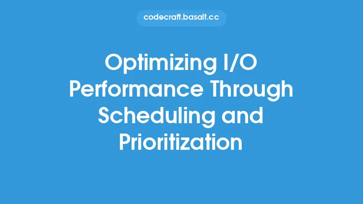 Optimizing I/O Performance Through Scheduling and Prioritization Thumbnail