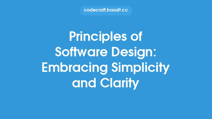 Principles of Software Design: Embracing Simplicity and Clarity Thumbnail
