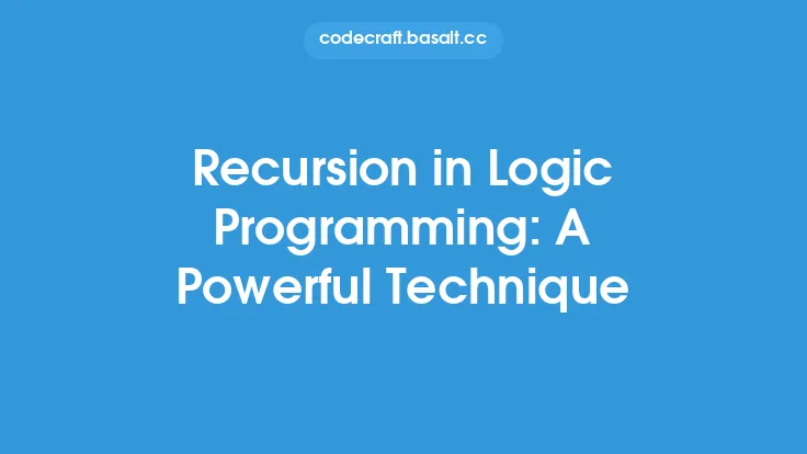 Recursion in Logic Programming: A Powerful Technique Thumbnail