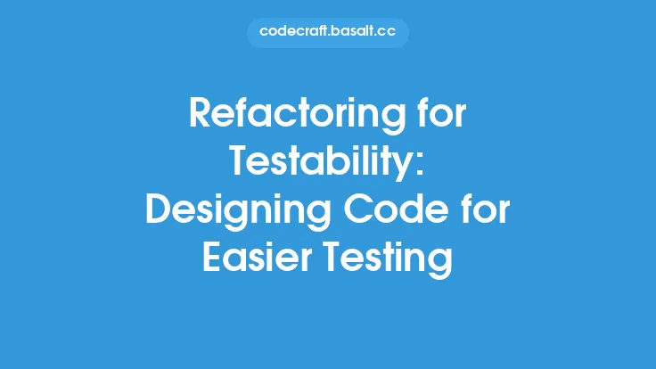 Refactoring for Testability: Designing Code for Easier Testing Thumbnail