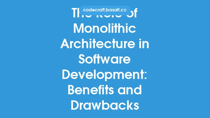 The Role of Monolithic Architecture in Software Development: Benefits and Drawbacks Thumbnail