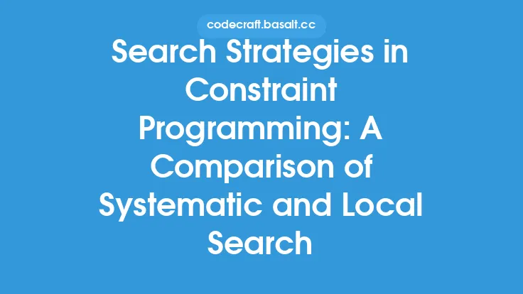 Search Strategies in Constraint Programming: A Comparison of Systematic and Local Search Thumbnail