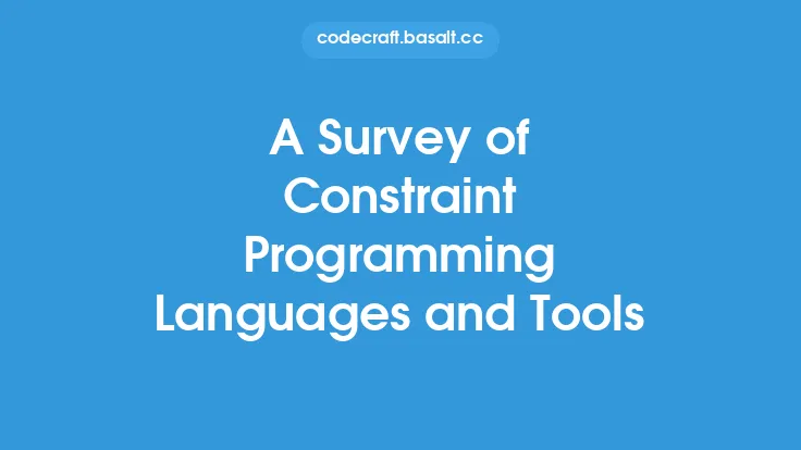 A Survey of Constraint Programming Languages and Tools Thumbnail