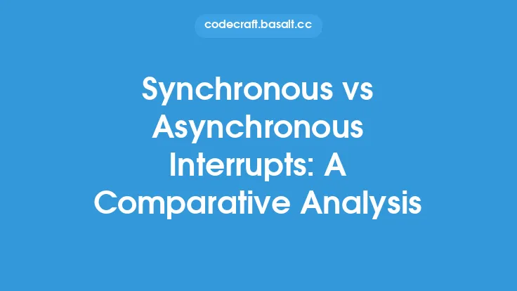 Synchronous vs Asynchronous Interrupts: A Comparative Analysis Thumbnail