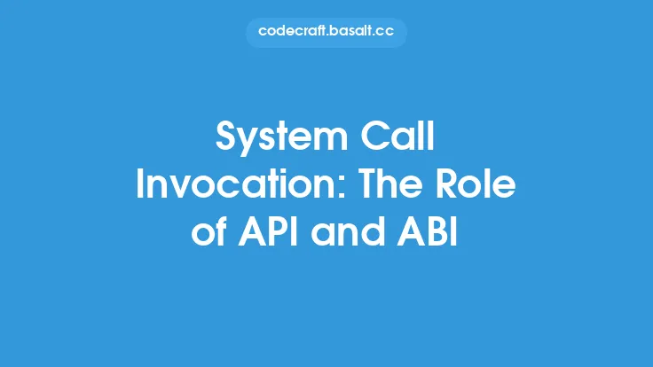 System Call Invocation: The Role of API and ABI Thumbnail