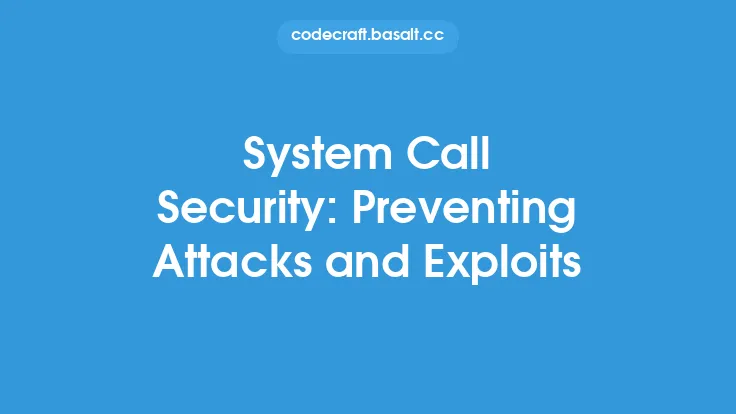 System Call Security: Preventing Attacks and Exploits Thumbnail